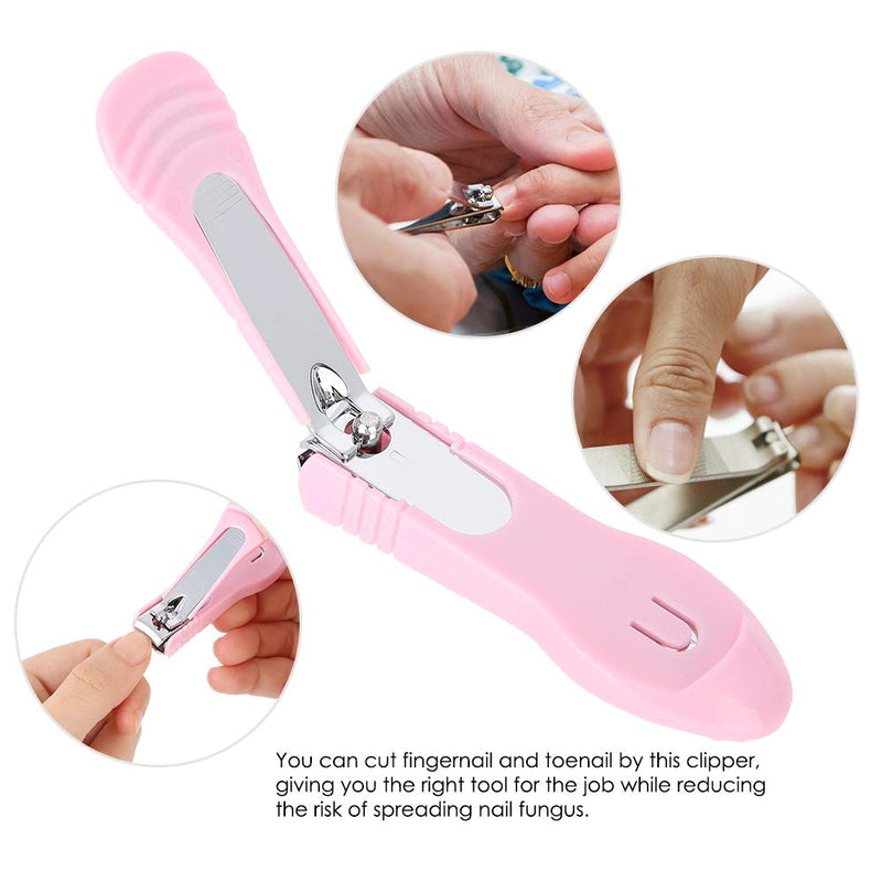 Edge Nail Clippers, Pink Silicone Dog Nail Clippers, Multifunctional for Thick Nails Seniors Nail Art Salon and Home - BeesActive Australia