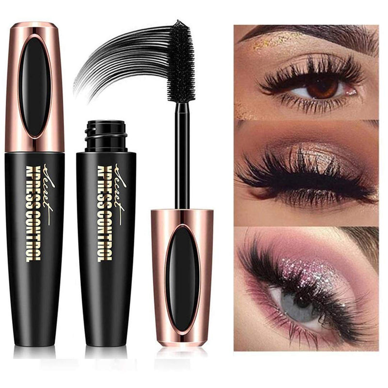 Secret Xpress Control 4D Silk Fiber Lash Mascara, Lengthening and Thick, Long Lasting, Waterproof & Smudge-Proof, All Day Exquisitely Full, Long, Thick, Smudge-Proof Eyelashes - BeesActive Australia