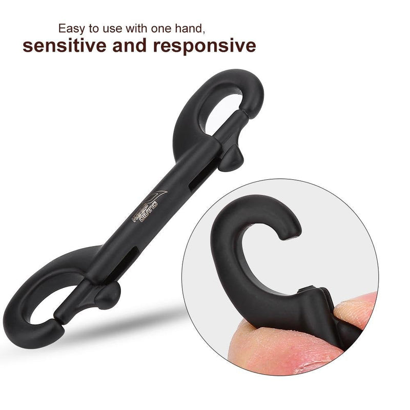 Diving Hook, Durable Stainless Steel Double End Snap Bolt Scuba Diving Buckle for Underwater Diving Black 90mm - BeesActive Australia