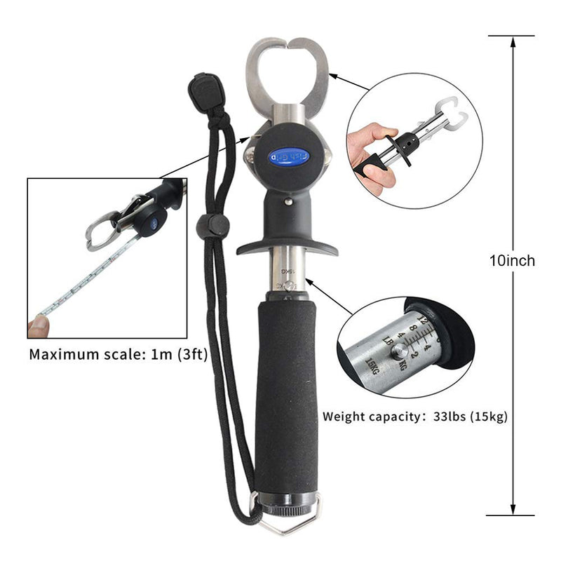 Luoyer Fish Gripper Fishing Pliers Set Fishing Tools Kit Fish Grabber with 40lbs Scale and Measuring Tape Fishing Hook Remover Saltwater Fishing Gifts for Men - BeesActive Australia
