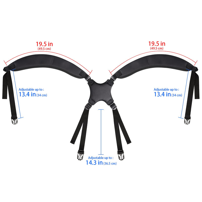 Quick Side Release Plastic Buckle Golf Bag Shoulder Straps Black - BeesActive Australia