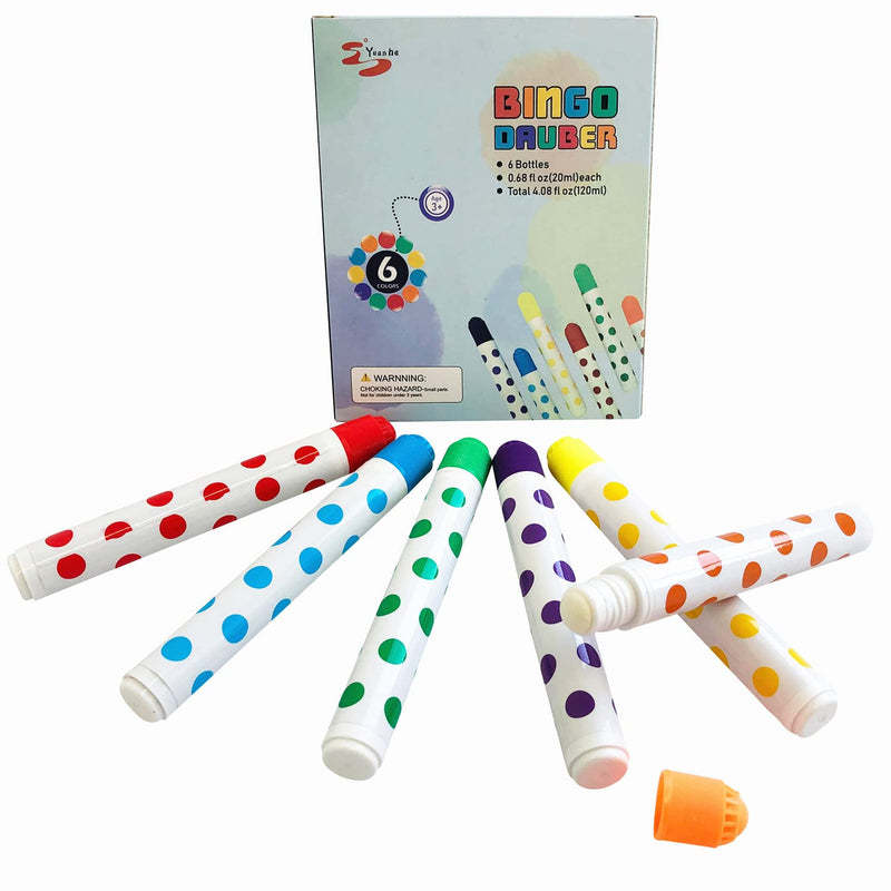 Yuanhe Bingo Daubers 6 Pack in Mixed Colors 6pcs - BeesActive Australia