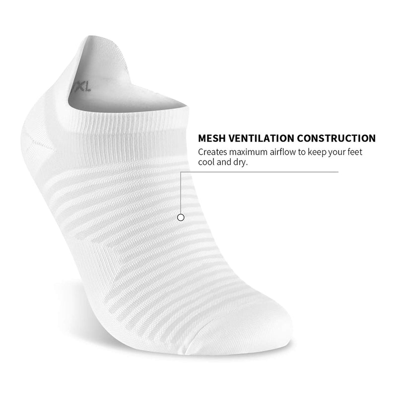 Compression Running Ankle Socks Low Cut(6 Pairs) for Men & Women Black/White/Gray (2 Pairs Per Each Color) Small-Medium - BeesActive Australia