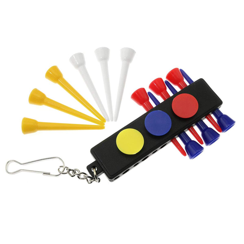 ZRM&E Golf Tee Holder Black Golf Tee Carrier with 12PCS Golf Tee and 3PCS Ball Markers - BeesActive Australia