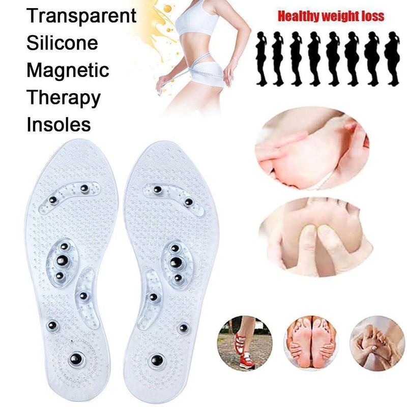 Magnetic Insoles Breathable Massage Therapy with Acupressure, Pressure Point Reflexology Insole, Anti Fatigue Massage Therapy, Relieve Pain, Orthotic Gel Shoe Insert for Men and Women (S (UK 4-7)) S (UK 4-7) - BeesActive Australia
