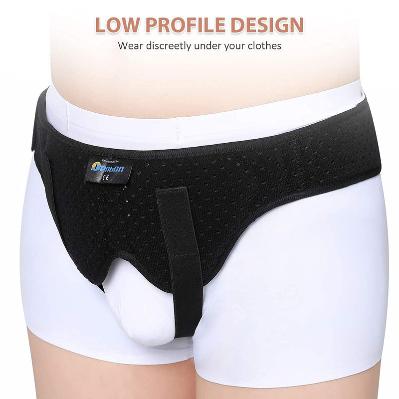 Tenbon Hernia Belt for Men and Women Flexible Adjustable Hernia Belt Hernia Support Pain Relief with 2 Removable Compression Pads (M) - BeesActive Australia