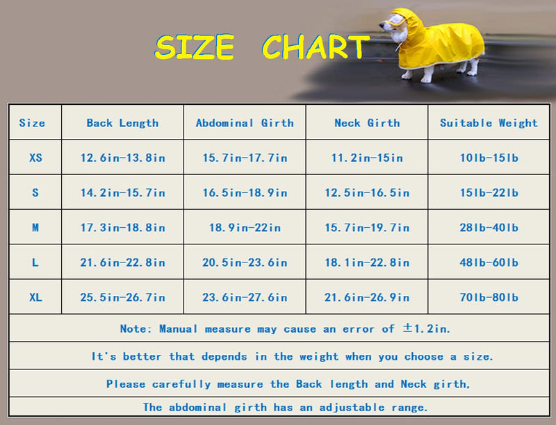 Dog Raincoat with Hood for Small Dog,Medium Dog,Luccalily Waterproof Dog Rain Jacket with Reflective Strip Adjustable Belly Strap Lightweight Poncho with Storage Bag Medium Yellow - BeesActive Australia