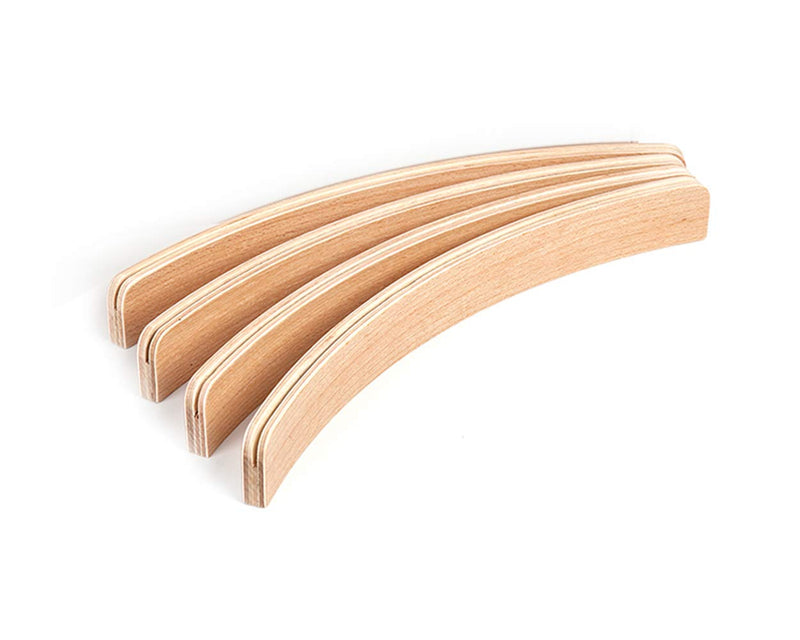 DS. DISTINCTIVE STYLE Playing Card Holders 4 Pieces 13 Inches Curved Wooden Racks for Card Games - BeesActive Australia