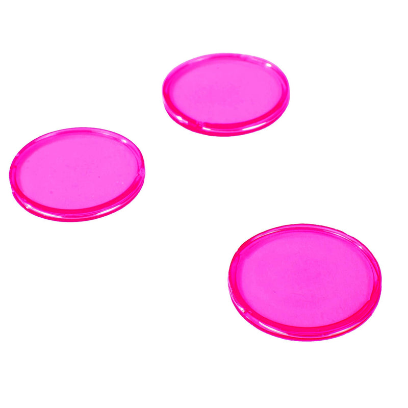 MR CHIPS Magnetic Bingo Chips - Metal Edge - 100pcs - 3/4" - Available in 7 Colors in A Reusable Bag Transparent Purple - BeesActive Australia