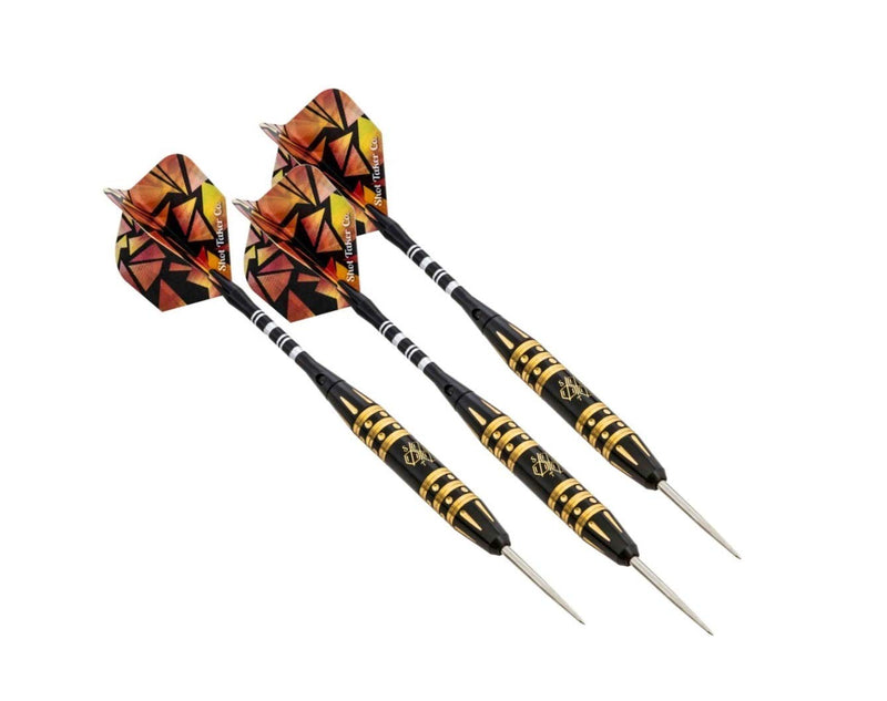 [AUSTRALIA] - SHOT TAKER CO. EST. 2017 Steel Tip Darts Set - Professional Darts with Customizable Configuration, Aluminum and Plastic Shafts, O-Rings, Flights, Dart Tool, Sharpener, Gift Case GMC-A Navy 22g 