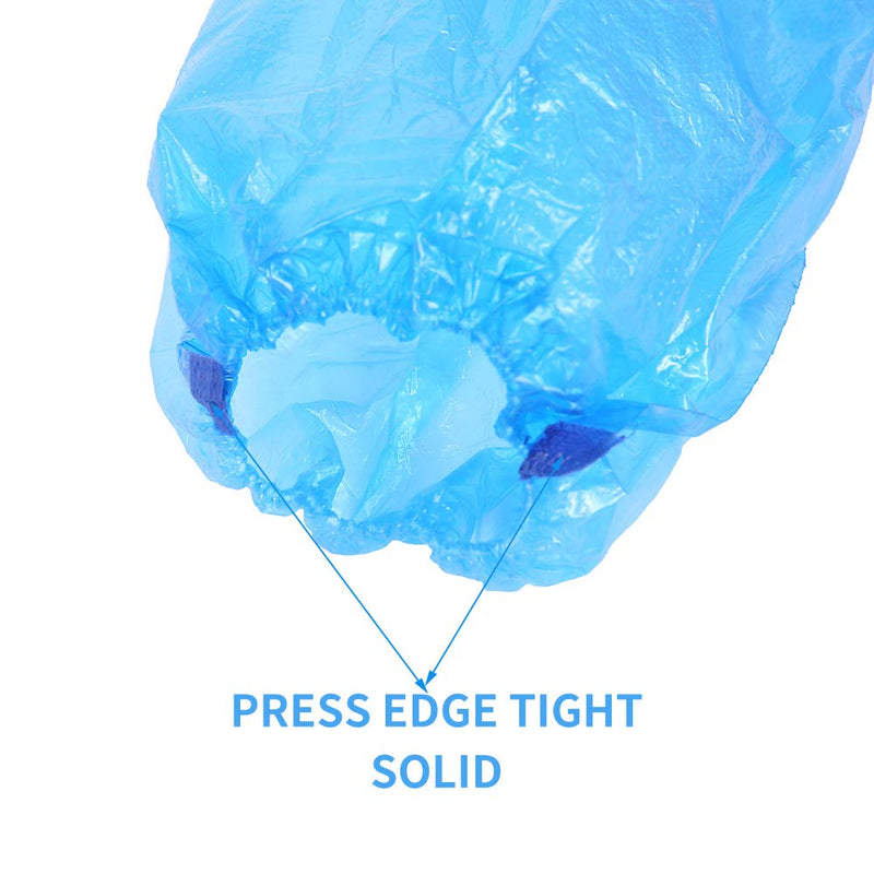 STGOOD Disposable PE Sleeves Covers, 100PCS Transparent Blue Waterproof Arm Protectors, 15.7 Inches - BeesActive Australia