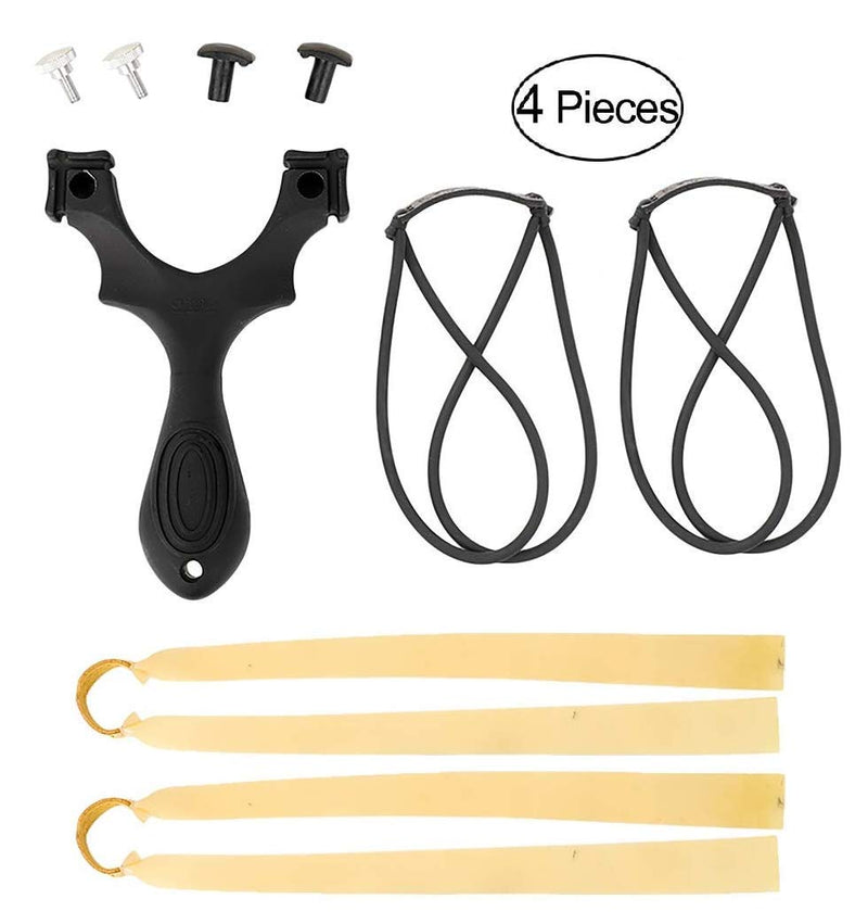 Professional Outdoor Hunting Slingshot Kit Military-Grade Nylon Composite Handle with 2 Flat Band + 2 Rubber Tube - BeesActive Australia