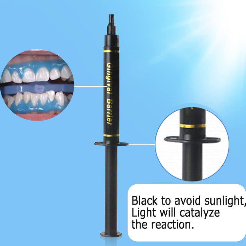 Gingival Protection Gel, 10PCS*3ML LuckinSmile Gum Protection Gel Syringe, Provides a Protective Barrier for Gums, for Use with Teeth Whitening Gel, Allowing Tooth Whitening with Reduced Sensitivity Black - BeesActive Australia
