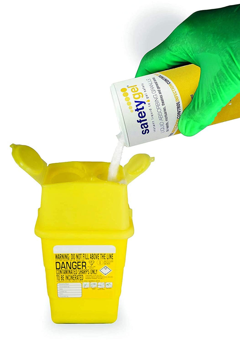 SafetyGel 360g Shaker Pot of SafetyGel Super Absorbent Granules - Ideal for absorbing large spills of aqueous materials, vomit, blood and mucus - BeesActive Australia