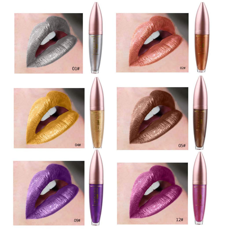 Edanta Matte Lipstick Waterproof Liquid Lipsticks Metallic Cream Lips Stick High Pigmented Lip Beauty Makeup for Women and Girls Pack of 1 (Gold 4) - BeesActive Australia