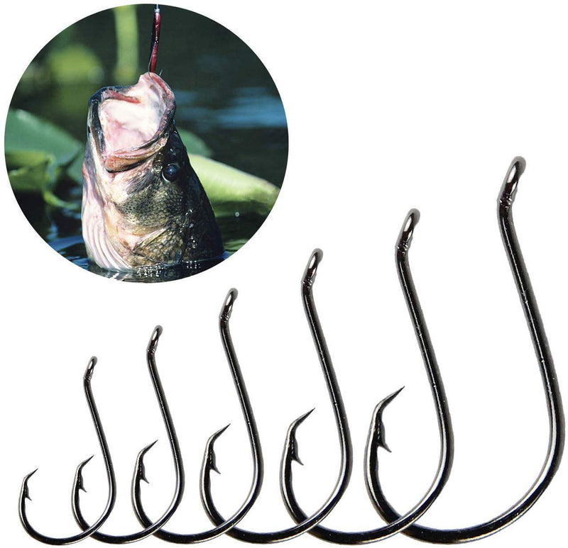 SILANON Circle Hooks Fishing Hooks Tackle - 120pcs 2X Strong Saltwater Fishing Hooks Octopus Circle Hooks Customized Offset Sport Circle Hook for Catfish Bass Size 10-10/0 120pcs 1/0 - BeesActive Australia