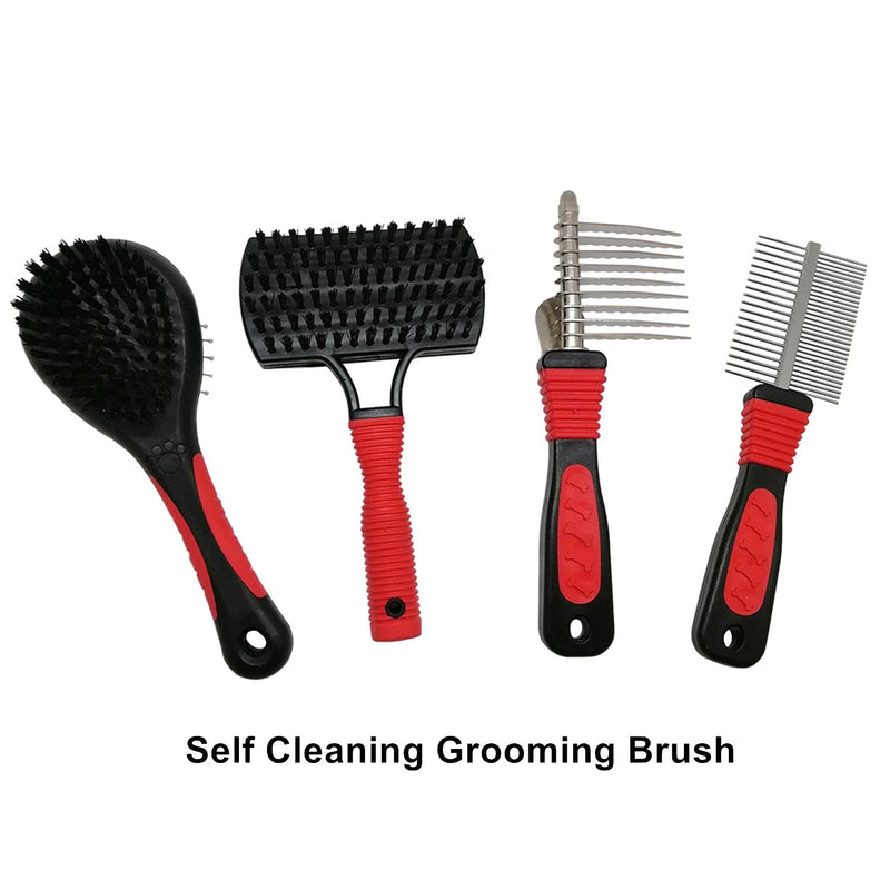Anqiqi 8 in 1 Complete Dog Grooming Brush Kit,with Pet Hair Removal Glove,Pet Nail Clipper and Double Sided Brush for Cats and Dogs - BeesActive Australia