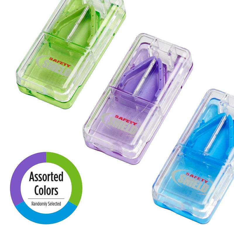 EZY DOSE Pill Cutter with Safety Shield, Tablet Splitter for Small Pills & Vitamins (Colour May Vary) - BeesActive Australia