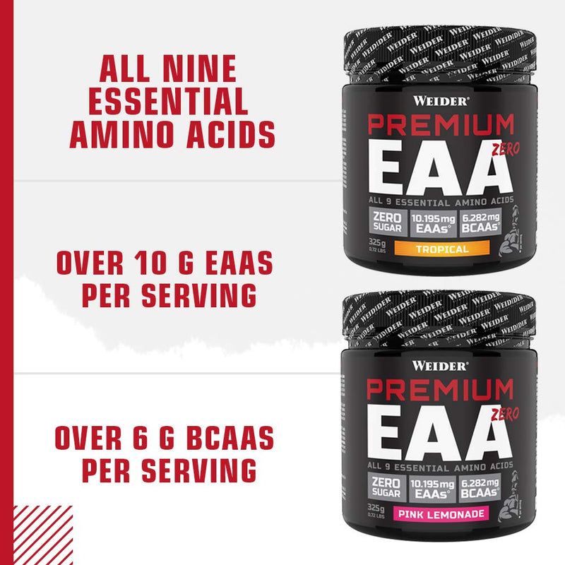 (New!) WEIDER Premium EAA Zero Powder 325 g (25 Servings), Tropical, All 9 Essential Amino Acids,31571 - BeesActive Australia