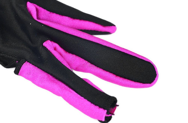 Anser M050912 Man Woman Elastic 3 Fingers Show Gloves for Billiard Shooters Carom Pool Snooker Cue Sport - Wear on The Right or Left Hand 1PCS (Pink, L) - BeesActive Australia