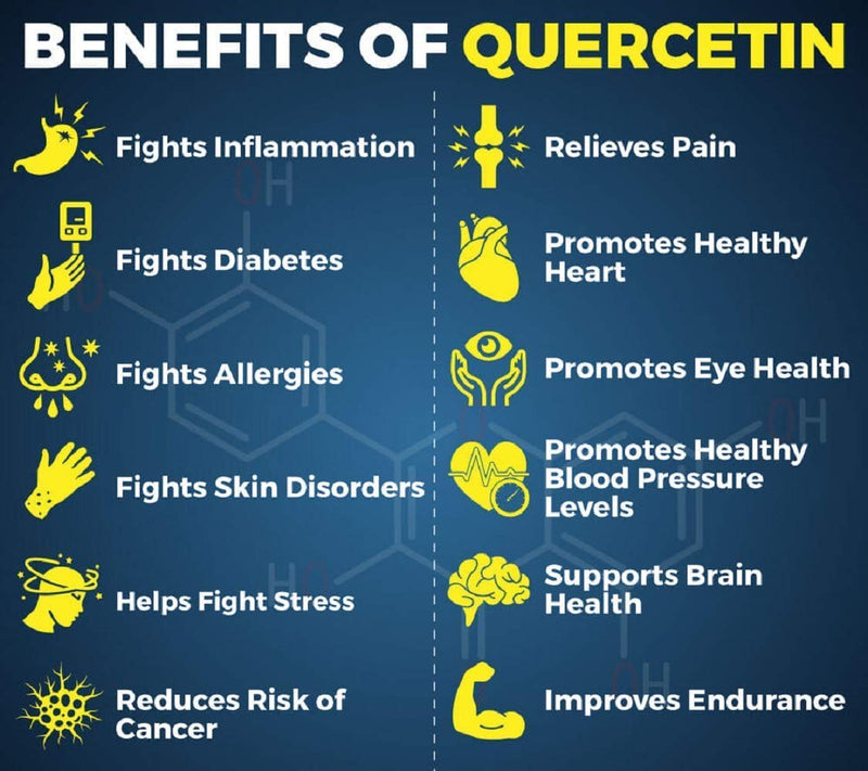 Quercetin 500 mg x 50 Tablets Double Strength Antioxidant Supplement Immune Health - BeesActive Australia