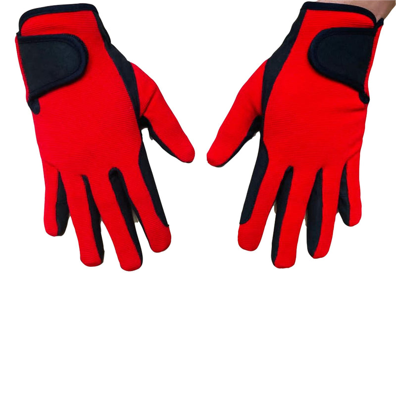 Youth Equestrian Gloves for Girls & Boys Children Gloves All Weather Outdoor Sports Gloves Horse Riding (10 -12 Years, Red) - BeesActive Australia
