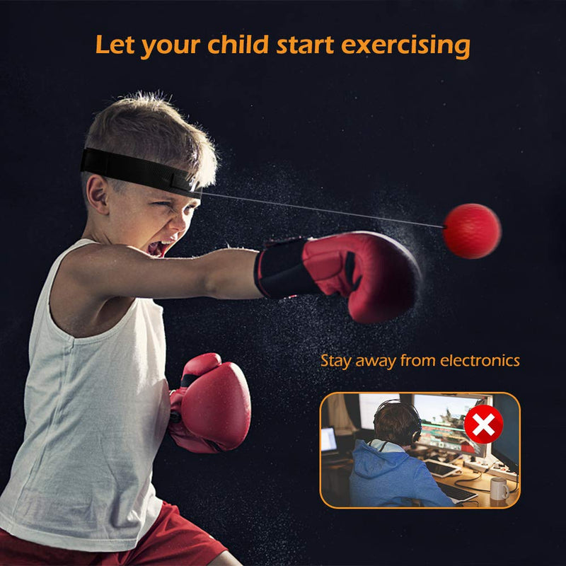 OLIKER Boxing Reflex Ball Family Pack Plus with Adjustable Headband,4 Boxing Ball Suitable Reaction,Agility,Punching Speed,Fight Skill and Hand Eye Coordination Training for Adults and Kids - BeesActive Australia