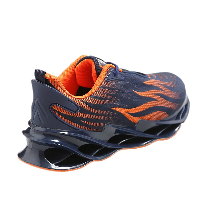 Azooken Mens Sports Footwear Tennis Breathable Jogging Lightweight Shoes 9.5 Orange/2 - BeesActive Australia