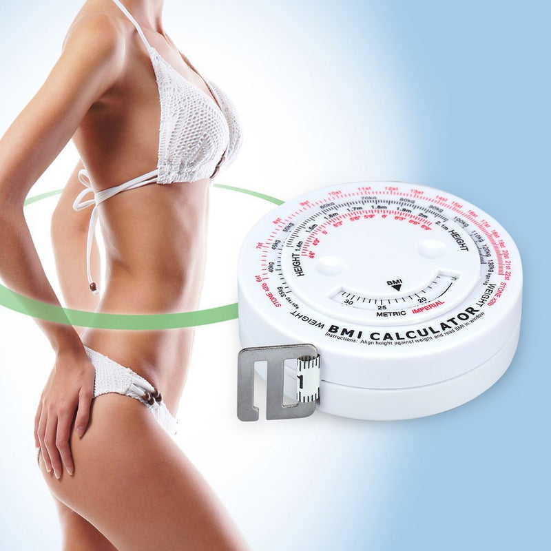 Body Fat Monitor Beauty Body Mass Index Round Fat Measurement Measure Fitness Measuring Tape Retractable for Body Fitness - BeesActive Australia