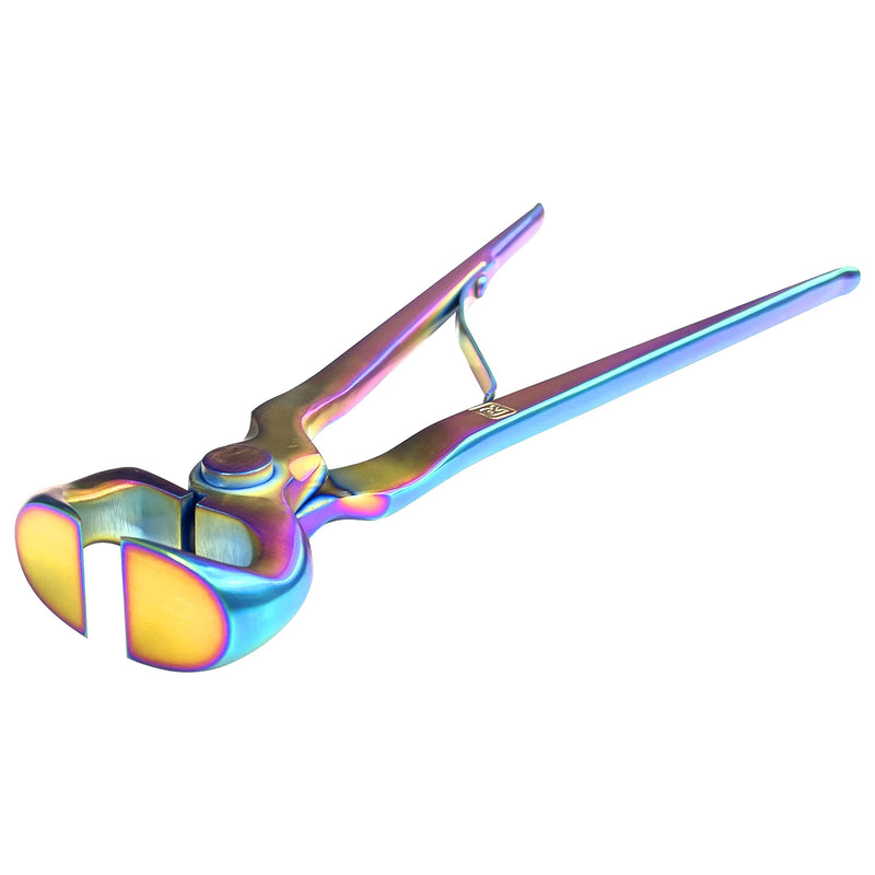 Rekhi 12” Farrier Hoof Nippers Rainbow Plasma Coated Pre-Loaded Spring Horseshoeing Trimmer Farrier Trimmers Tools Dropped Forged Chrome Vanadium Steel - BeesActive Australia