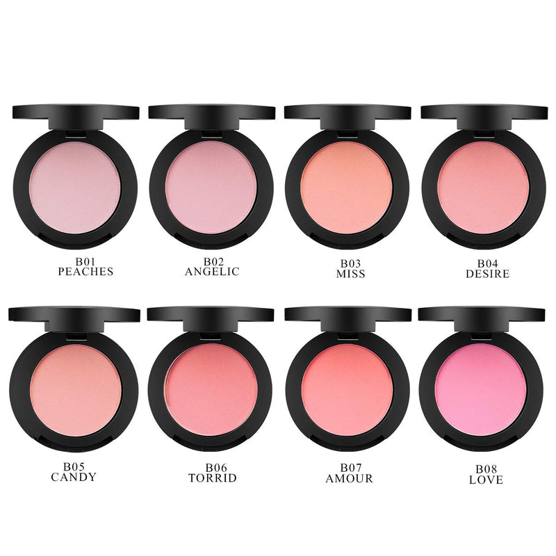LAMUSELAND 8 Colors Soft Velvet Blush Matt Lasting Blusher (B04 DESIRE) B04 DESIRE - BeesActive Australia