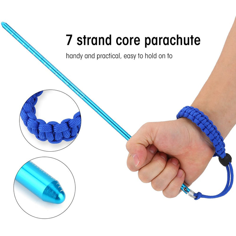 [AUSTRALIA] - Diving Stick, 34cm Aluminum Alloy Noise Maker Rod Pointer with Adjustable Wrist Lanyard Accessories Royal Blue 