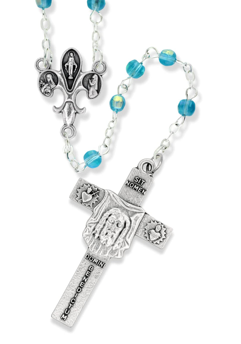 The Face Of Christ / "In the Name of God"; "Get Behind Me Satan!" Crucifix - 2 1/4" - BeesActive Australia