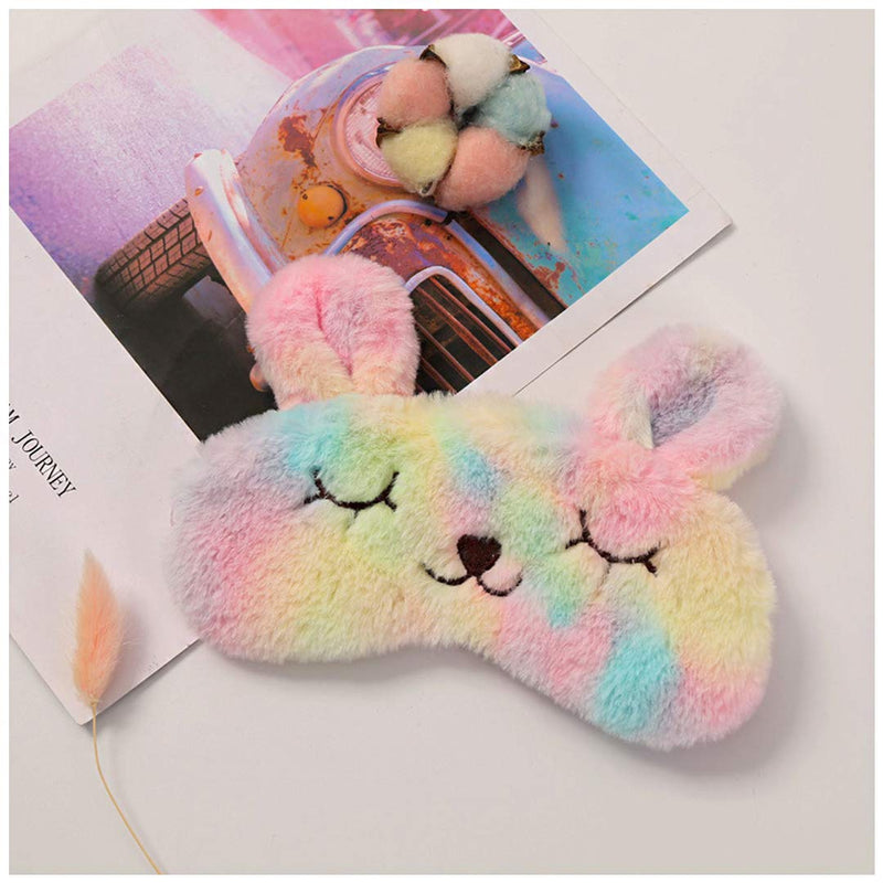 Surkat 2 PCS Animal Eye Mask Plush Eyeshade Eye Cover for Adult Women Kid - BeesActive Australia