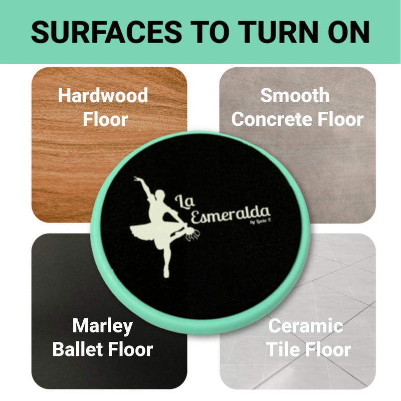 La Esmeralda Ballet Turning Board for Dancers, ice Skaters, Gymnasts etc Helps Improve Turns, Balance, Spotting, Stability and Much More. Made with Thick EVA Foam. Turquoise with gift box but without carry bag. - BeesActive Australia