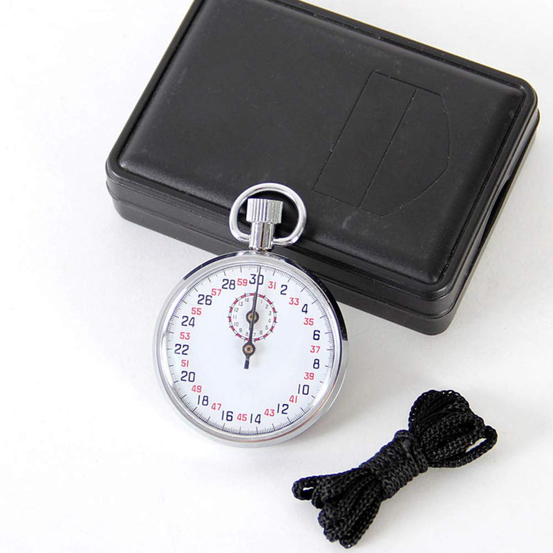 Mechanical Stop Watch, Digital Sports Stopwatch Timer, SXJ504 Sports Stopwatch Timer with Storage Box for Sports Referee Count Timer, Handheld Sports Chronograph for Sports Coaches Fitness Silver - BeesActive Australia