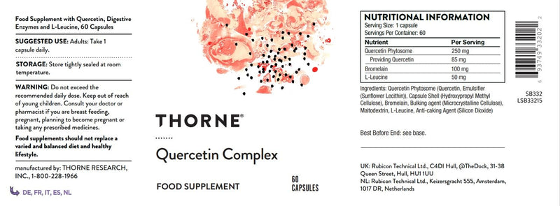Quercetin Complex (Quercenase) - Quercetin Phytosome Supplement with Bromelain - 60 Capsules - BeesActive Australia
