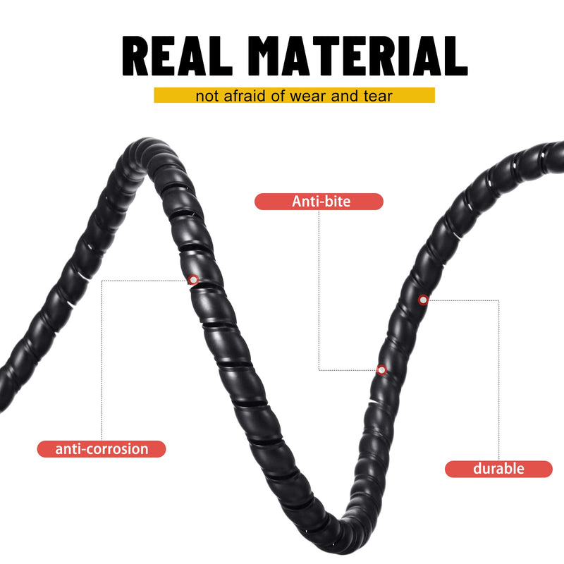 49 ft - 10 mm Dog and Cat Cord Protector Spiral Cable Wire Protector Sleeve Covers 5 Pcs/ Pack for Cord Protects Your Pets from Chewing Through Insulated Cables 49.2 Ft Black, Red, Yellow, Blue, White - BeesActive Australia