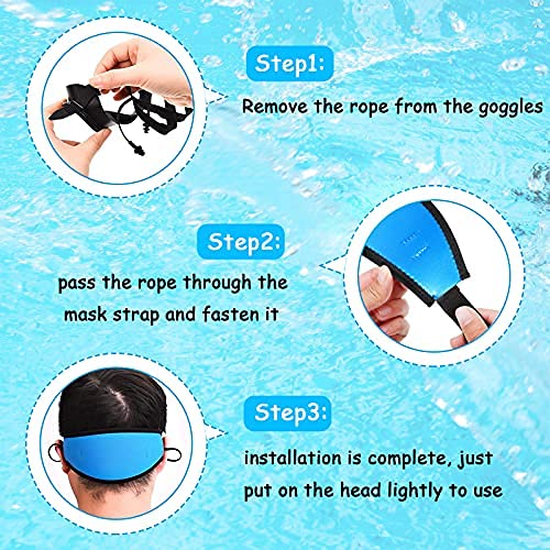 2 Pieces Neoprene Mask Strap Cover Diving Neoprene Cover Soft Non-Slip Swimming Mask Slap Cover for Dive and Snorkel Masks Water Sports - BeesActive Australia