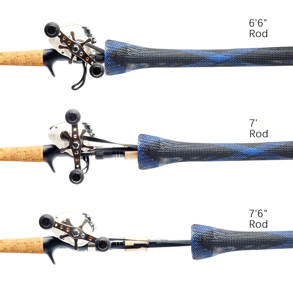 SF Fishing Rod Sock Fishing Rod Sleeve Rod Cover Braided Mesh Rod