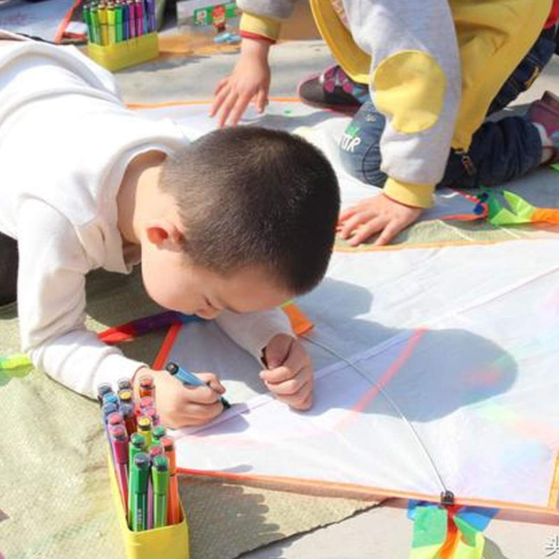 B bangcool DIY Kids Kite Kites Making Painting White Paper Blank Kites with Swivel Line for Boys & Girls Outdoor Park Beach Grassland Activities(10PCS) - BeesActive Australia