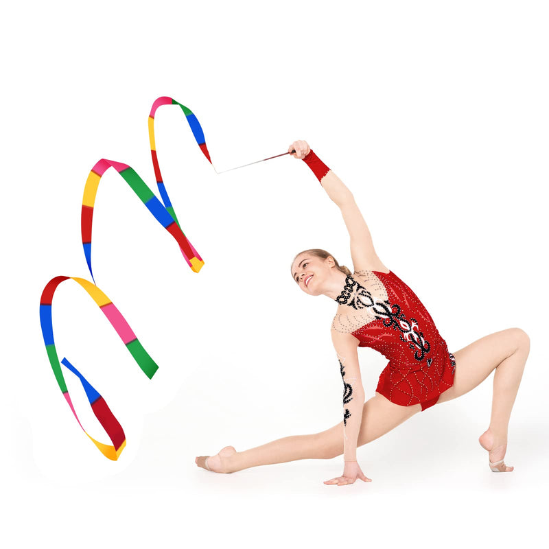 ELECLAND 3Pcs Twirling Batons and 2Pcs Dance Ribbon Wands, 21Inch Kids' Gymnastics Twirling Baton Dance Baton for Artistic Dance, Baton Twirling 5 - BeesActive Australia
