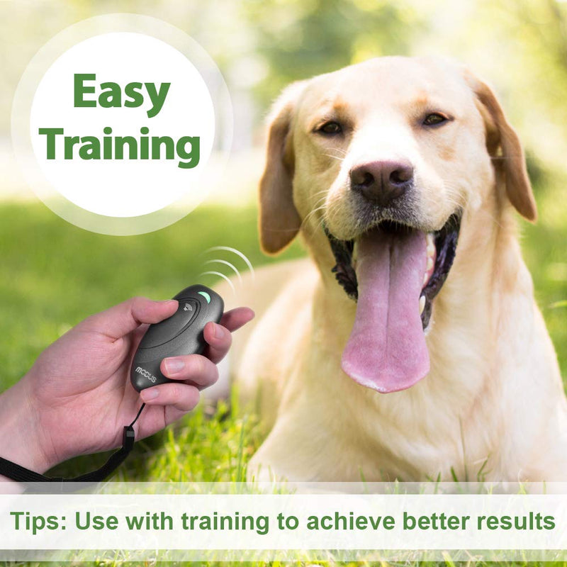 MODUS Ultrasonic Dog Barking Deterrent, 2-in-1 Dog Training and Bark Control Device, Anti-Barking Device, Control Range of 16.4 Ft, Battery Included, LED Indicate, Indoor and Outdoor Grey - BeesActive Australia