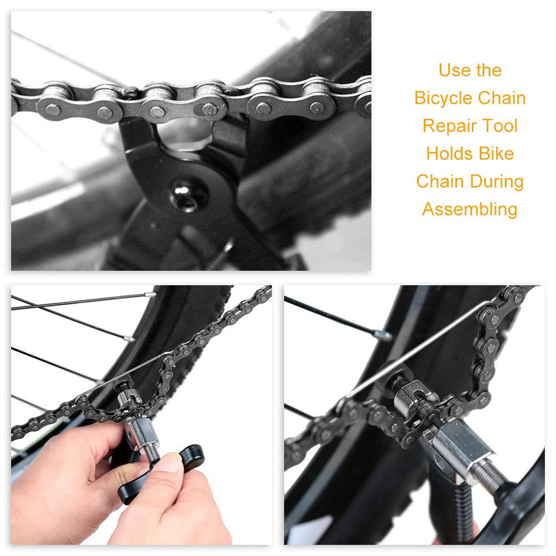 WOTOW Bicycle Chain Repair Tool Kit, Cycling Bike Master Link Pliers Remover & Chain Breaker Splitter Cutter & Chain Wear Indicator Checker & Reusable Missing Connector for 6/7/8/9/10 Speed Chain - BeesActive Australia