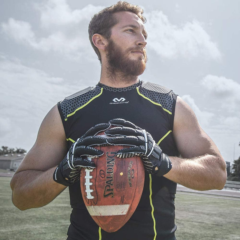 Cutters Gamer Padded Football Glove for Lineman and All-Purpose Player. Grip Football Glove. Youth & Adult Sizes Gamer 4.0 (NEW) Large Black 4.0 - BeesActive Australia