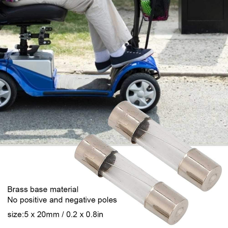 ZJchao 2pcs Mobility Scooter Fuse 5x20mm, Transparent Tube Elder E Scooter Bike Mobility Scooter Accessory 10A - BeesActive Australia