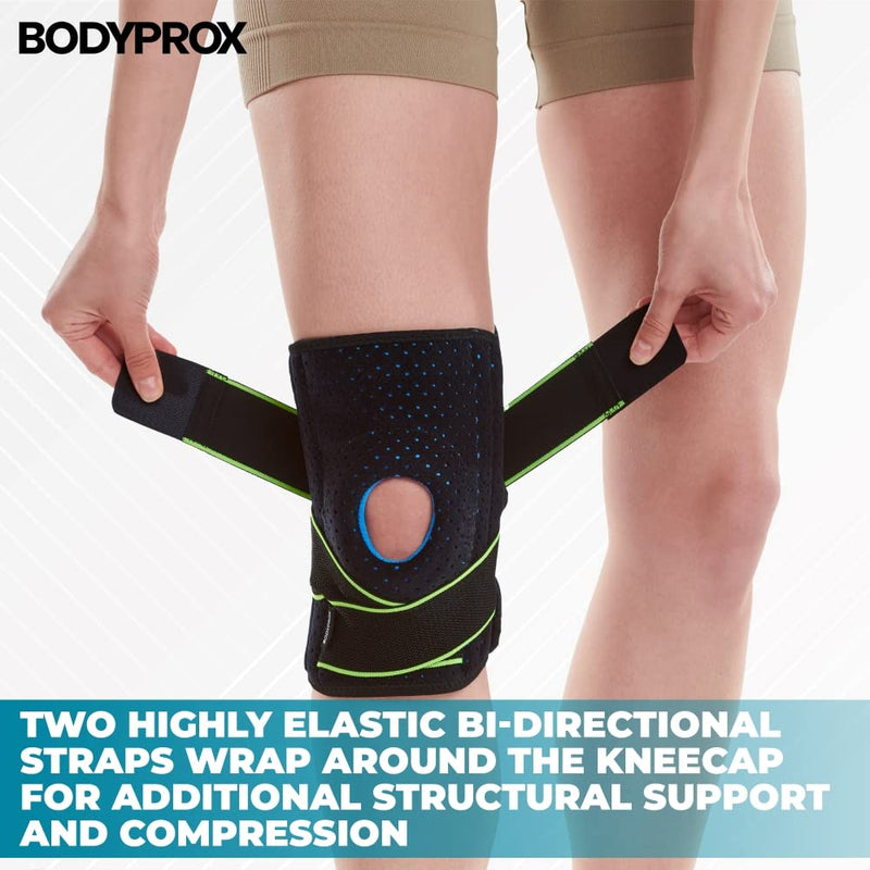 Bodyprox Knee Brace with Side Stabilizers & Patella Gel Pads for Knee Support 1 Count (Pack of 1) - BeesActive Australia