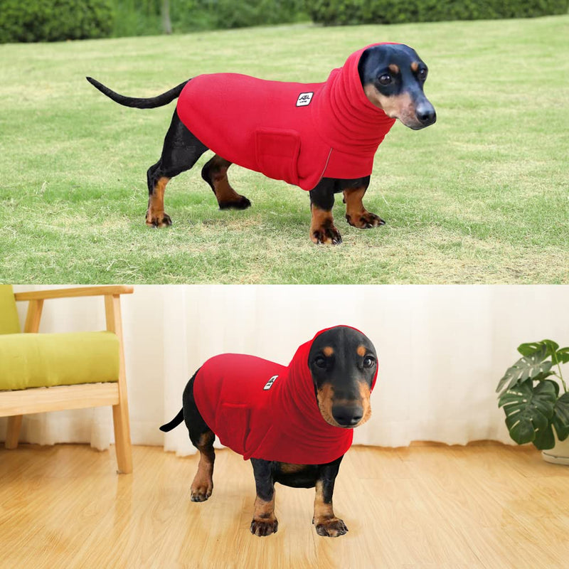 Dachshund Coats for Medium Small Large Dogs, Dachshund Cold Weather Coat, Cold Weather Dachshund Coats, Dachshund Cold Coat Red - BeesActive Australia