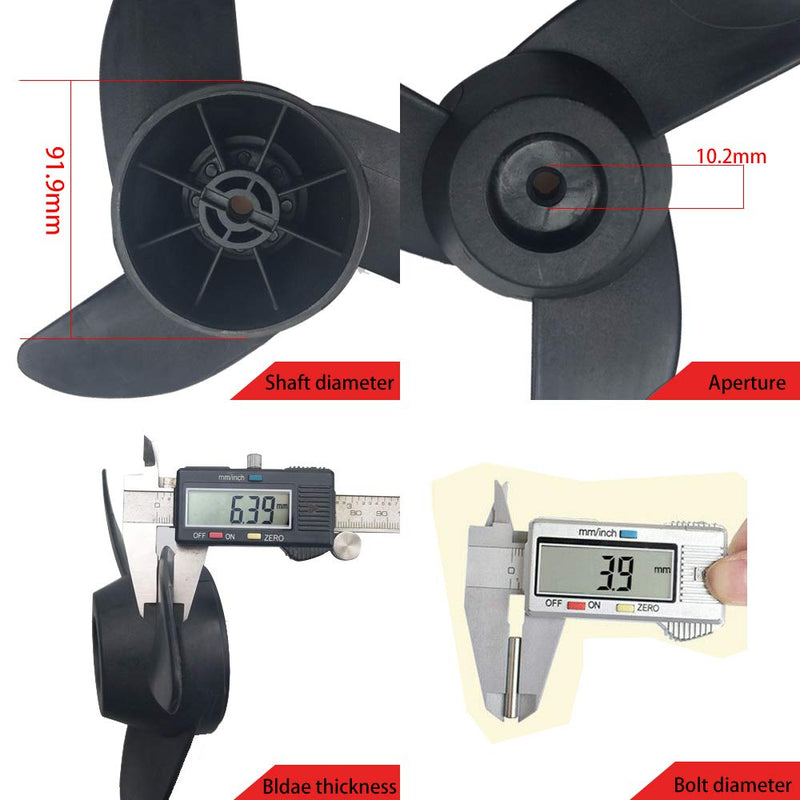 Annurssy Electric Outboard Motor Accessories Three-bladed Propeller 50LBS, 55LBS, 60LBS, 86LBS Trolling Motor - BeesActive Australia