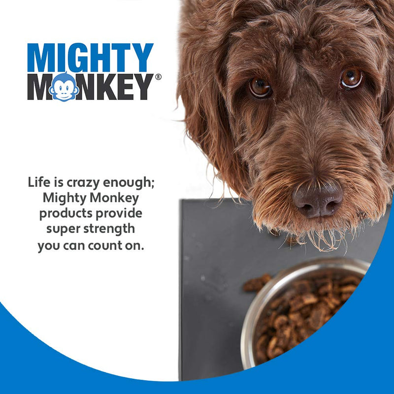 MIGHTY MONKEY Silicone Pet Feeding Mat, Waterproof Placemat for Dog and Cat Bowls, Raised Edges, Prevent Water Spills and Food Messes on Floor, Paw Print Tray Mats, Dishwasher Safe 18x12 Inch (Pack of 1) Gray - BeesActive Australia